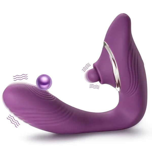 Women Sex Toys G Spot Clitoral Stimulator Vibrator, Vibrating Sex Toys For Double Stimulation With 10 Flapping & 10 Tapping Mode With Licking, Rabbit Vibrators Adult Sex Toy For Couples Fun
