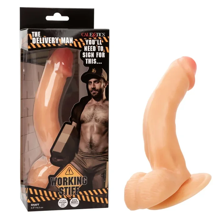 Working Stiff® The Delivery Man 6.5″ – Ivory | Realistic Suction Cup Dildo, Flexible