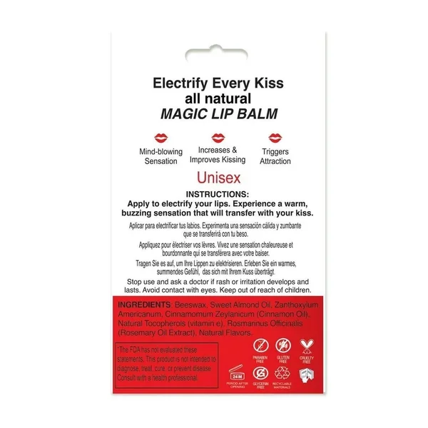 X On The Lips Buzzing Lip Balm with Pheromones Strawberry Flavor