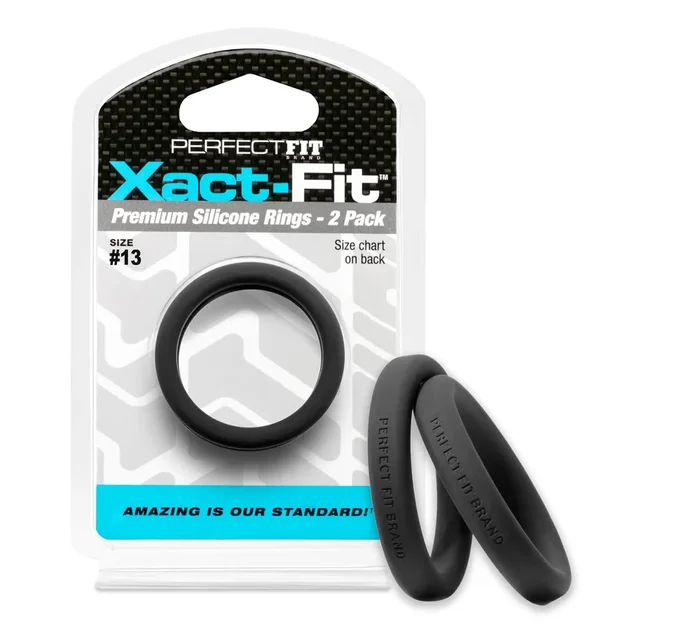 Xact Fit Size 13 Silicone Cock Rings 1.3 Inch 2 Pack
