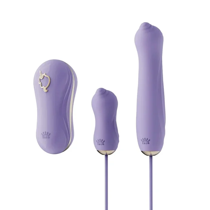 ZALO Unicorn Set Suction Massager Berry Violet