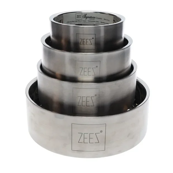 ZEEZ Signature Collection Stainless Steel Classic Pet Bowl