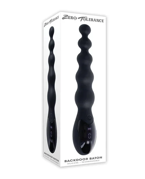 Zero Tolerance Backdoor Baton Beaded Anal Vibrator – Black