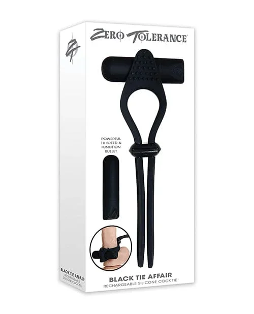 Zero Tolerance Black Tie Affair Cock Ring – Black