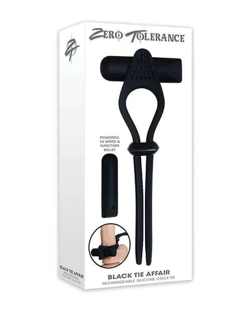 Zero Tolerance Toys Black Tie Affair Vibrating Cock Tie
