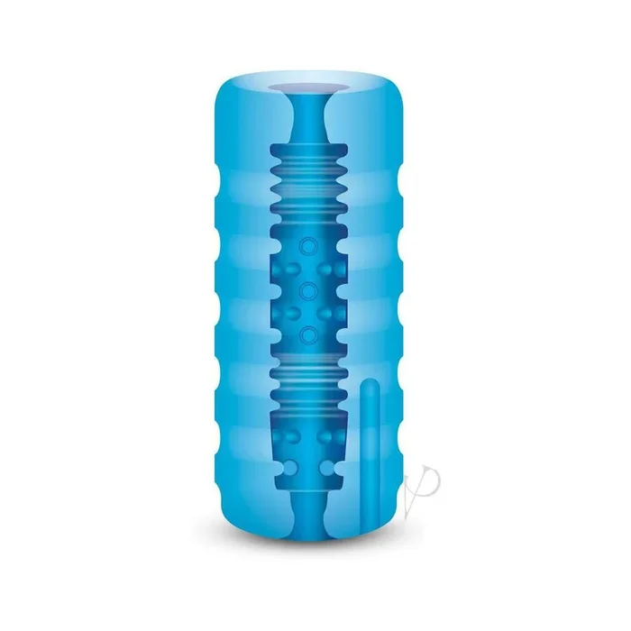 Zolo Backdoor Stroker Squeezable Vibrating Masturbator With Bullet – Butt – Blue