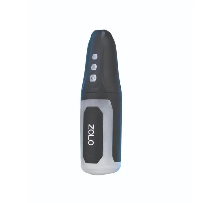 Zolo Suck & Squeeze One Touch Vibrating Blowjob Masturbator Black Clear