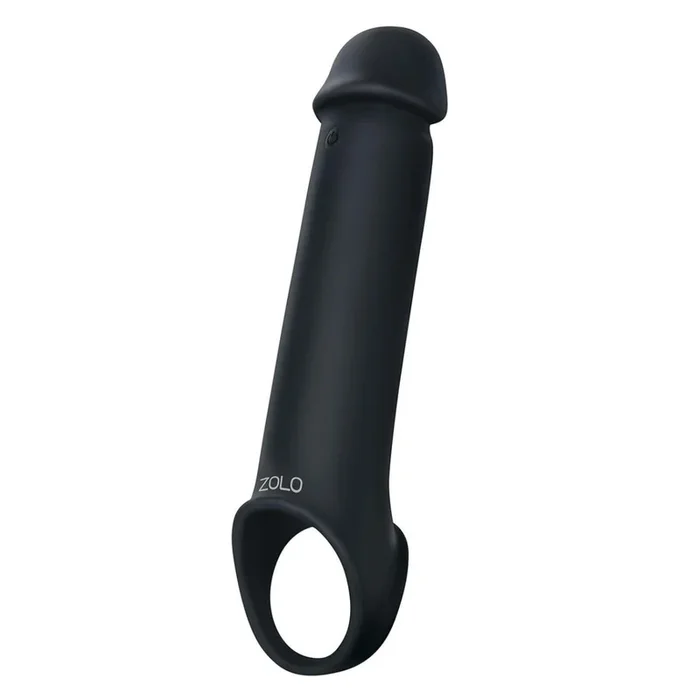 Zolo Vibrating Remote Control Penis Extender Black 8 Inch